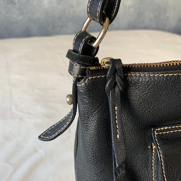 Dooney & Bourke handbag black vintage w front pocket - Picture 3 of 15